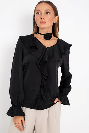 Блуза с воланами oversize