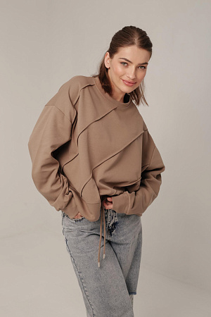 Хлопковый лонгслив oversize