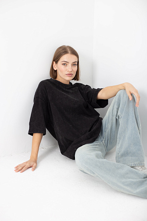 Футболка oversize свободного кроя из хлопка 