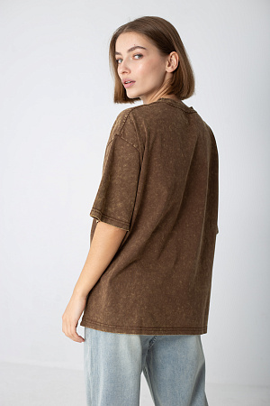 Футболка oversize свободного кроя из хлопка 