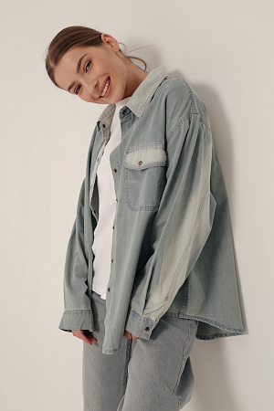 Рубашка джинсовая oversize