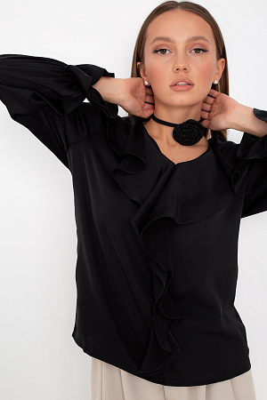 Блуза с воланами oversize