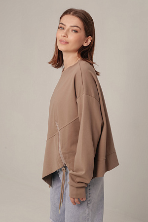 Хлопковый лонгслив oversize