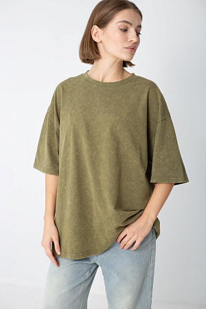 Футболка oversize свободного кроя из хлопка 
