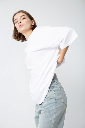 Футболка oversize свободного кроя из хлопка 