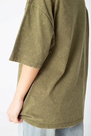 Футболка oversize свободного кроя из хлопка 