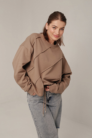 Хлопковый лонгслив oversize