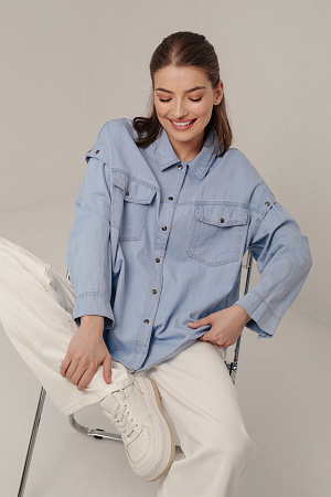 Рубашка джинсовая oversize