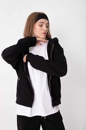 Худи oversize на молнии с капюшоном
