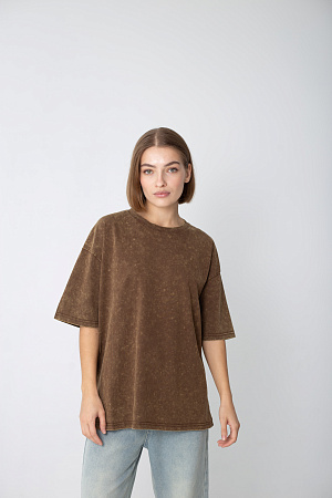Футболка oversize свободного кроя из хлопка 
