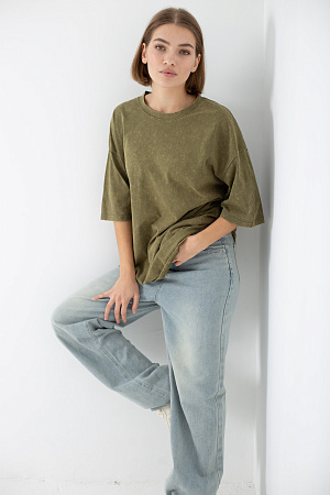Футболка oversize свободного кроя из хлопка 