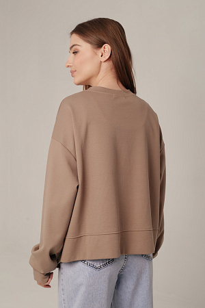 Хлопковый лонгслив oversize