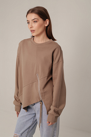 Хлопковый лонгслив oversize