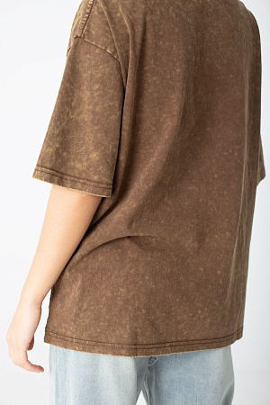 Футболка oversize свободного кроя из хлопка 