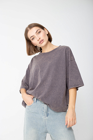 Футболка oversize свободного кроя из хлопка 