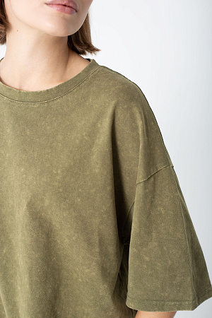 Футболка oversize свободного кроя из хлопка 