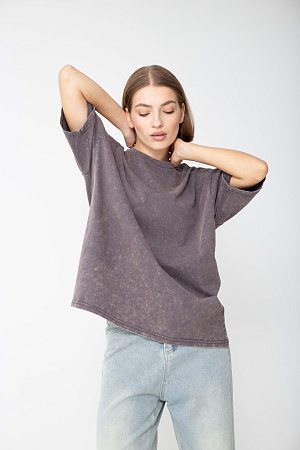 Футболка oversize свободного кроя из хлопка 