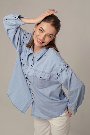 Рубашка джинсовая oversize
