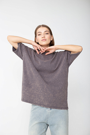Футболка oversize свободного кроя из хлопка 