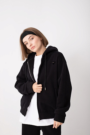 Худи oversize на молнии с капюшоном