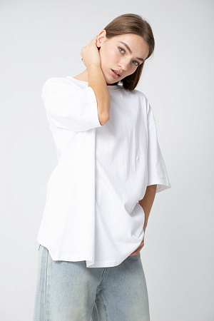 Футболка oversize свободного кроя из хлопка 