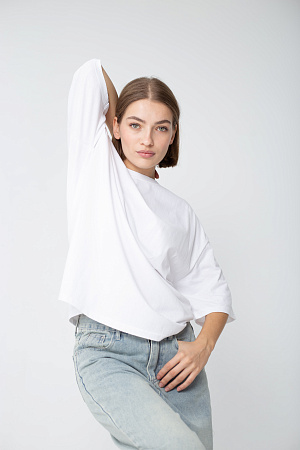 Футболка oversize свободного кроя из хлопка 